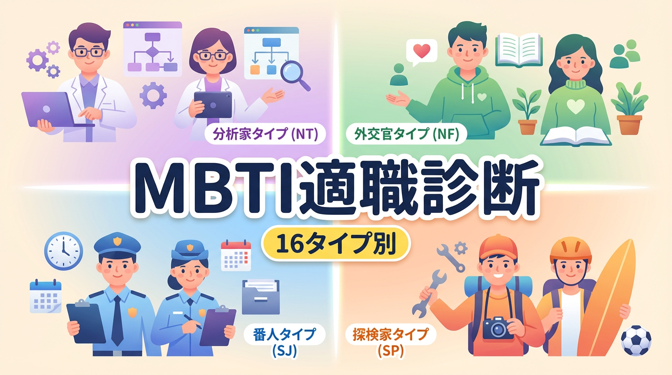 MBTI適職診断｜あなたのタイプから理想の職業を見つけよう