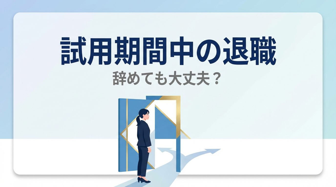 試用期間中に退職したい！手順・伝え方・転職への影響を解説