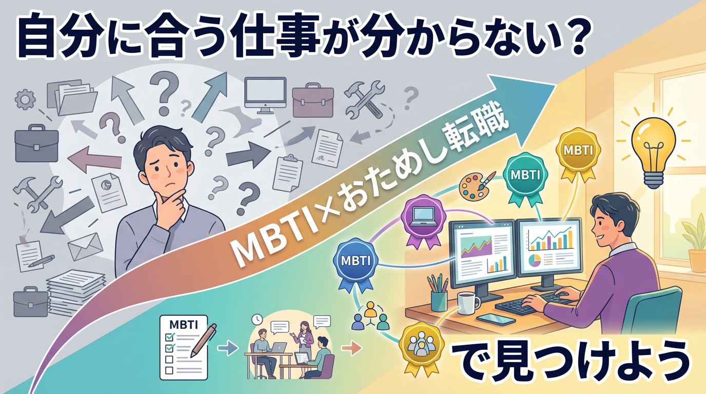自分に合う仕事が分からない人へ|MBTI×おためし転職のすすめ