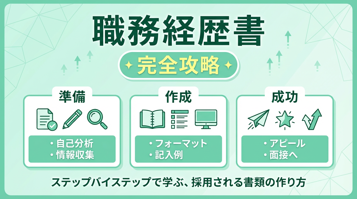 職務経歴書の書き方完全マニュアル|テンプレート付き・職種別の記入例