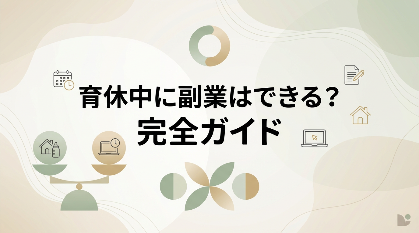 育休中に副業はできる?給付金への影響・おすすめの在宅ワーク・確定申告まで徹底解説