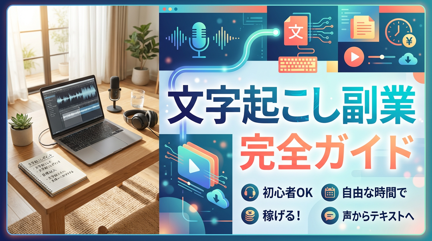 文字起こしの副業で稼ぐには?バイトとの違い・単価・始め方
